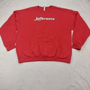 JEFFERSONS SCOTTSBORO AL JERZEES RED UNISEX PULLOVER CREWNECK SWEATSHIRT SZ 2XL